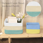 Hopegiver Woven Storage Baskets 15x11x10 Inch, 1 Pack Collapsible Cube Storage - Image 3