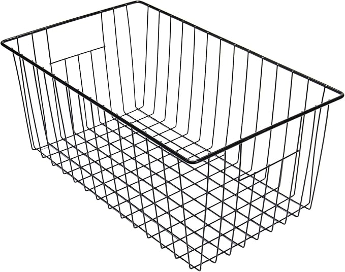 16" L x 12" W Wider Freezer Storage Organizer Baskets Container, Deep Metal - Image 2