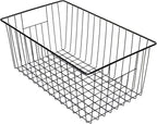 16" L x 12" W Wider Freezer Storage Organizer Baskets Container, Deep Metal - Image 2