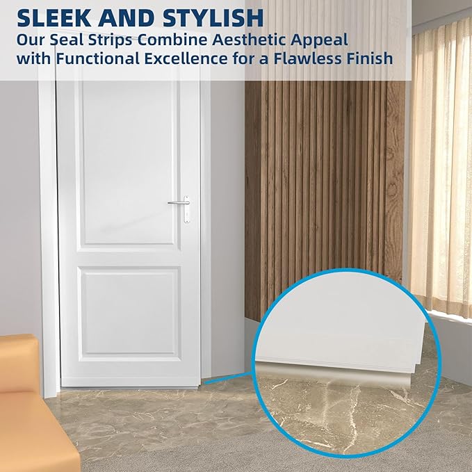 Heavy-Duty 20 ft x 3 in Weather Stripping, Extra Thick 2mm Door Draft Stopper - Image 9