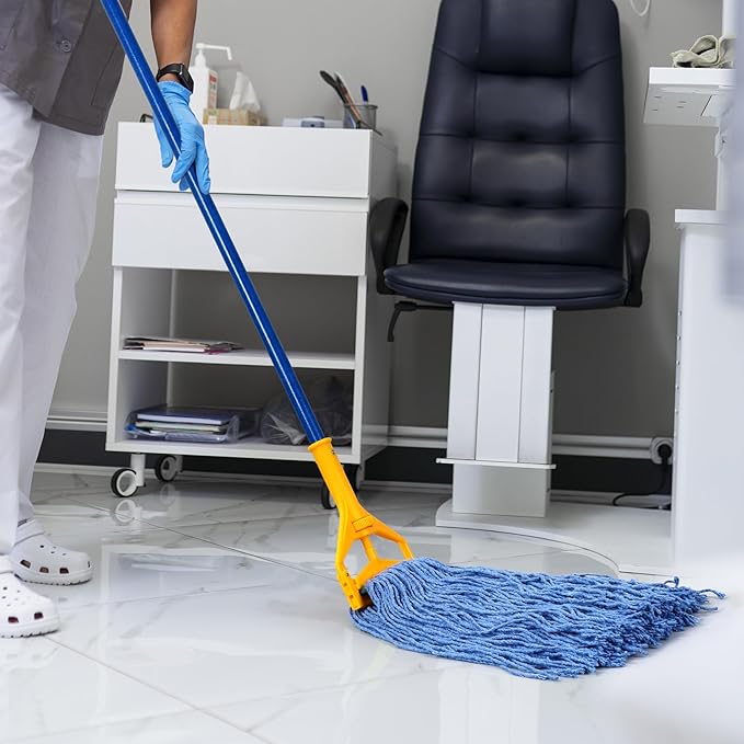 Matthew Cleaning 16oz 12Pack Cotton Floor Mop, Cotton Looped-Open String Heavy - Image 4