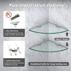 Corner Glass Shower Caddy 4 Pack 8MM-Thick Tempered Glass Shelf No Drilling - Image 5