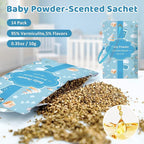 SCENTORINI Scented Sachets for Drawers and Closets, Baby Powder Scent 14 Pack - Image 3