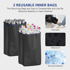 26 Gallon Recycling Bin for Kitchen, 100L Recycle Bin - Image 3