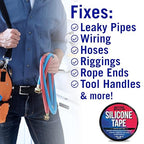Black Heavy Duty Silicone Tape, Self-Fusing Rubber Hose and Plumbing Water Pipe - Image 4