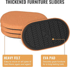 9½"x5¾ Felt Furniture Sliders for Hardwood Floors, Furniture Movers for Heavy - Image 5