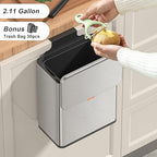 Mbillion Kitchen Compost Bin Hanging Trash Can - Image 2