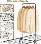 Bigzzia Clothes Drying Rack Foldable, 68.9Inch High Hanger Laundry Drying Rack - Image 4