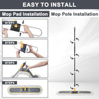 24" Commercial Dust Mop for Floor Cleaning, Heavy Duty Floor Duster Sweeper - Image 6