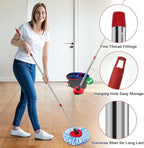 Spin Mop Handle Mop Heads and Base Replacement Sets Compatible - Image 6