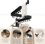 Wall Mounted Collapsible Clothes Drying Rack, Space-Saving Laundry Drying Rack - Image 7
