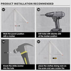 Clothes Drying Rack for Laundry Drying Rack Wall Mounted Clothes Hanger Rack - Image 7