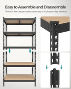 SONGMICS 5-Tier Storage Shelves, Load 2310 lb, Boltless Assembly, Adjustable - Image 6
