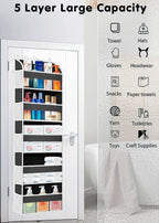 1 Pack Over The Door Organizer Storage, Hanging Organizer Closet - Image 5