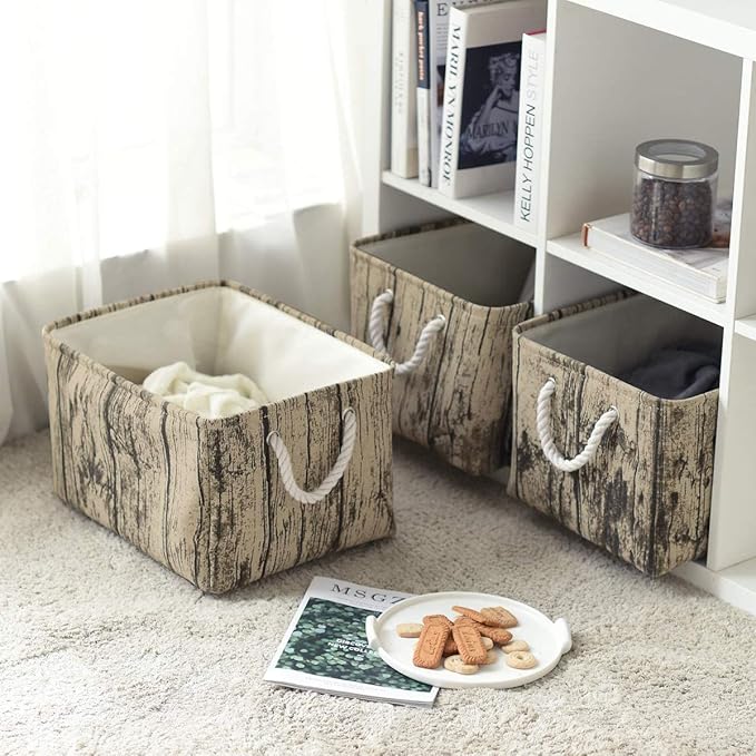 TcaFmac Fabric Storage Basket, Decorative Canvas Storage Bins Baskets - Image 6