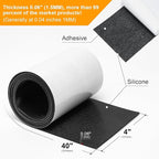 CHUNZEXI Self Adhesive Non Slip Furniture Pads 4”x40” Rubber Floor Protectors - Image 2