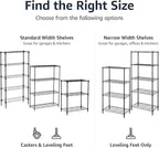 Amazon Basics 5-Shelf Adjustable Heavy Duty Steel Wire Rack Storage Shelving - Image 6