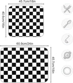 Black White Chessboard Dish Drying Mat - Image 3