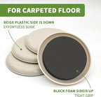Furniture Sliders for Carpet 8 PCS - Image 3