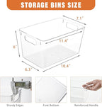 12 Pack Large Clear Plastic Storage Bins, Plastic Containers - Image 2