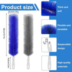 2 Pcs Cobweb Duster, Bendable Fan Duster, Plastic Fan Cleaner Brush, Microfiber - Image 2