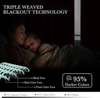 PONY DANCE Christmas Burgundy Red Blackout Curtains and Drapes, Thermal - Image 3