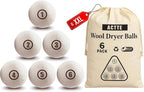 Sheep Wool Dryer Balls 6 Pack XXL Premium Natural Fabric Softener, Reusable by ACTTE