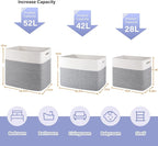 OIAHOMY Storage baskets for Shelf, Toy Storage Basket, Collapsible Storage Bins - Image 2