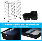 GOFLAME 15-Drawer Rolling Storage Cart, Utility Cart - Image 6