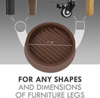 3X3 Round Rubber Caster Cups, Non Slip Furniture Pads, Anti-Slip Gripper - Image 2