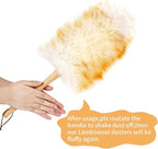 Lambs Wool Duster with Solid Bamboo Handle, Leather Hang Strap, 18.9 inch Long - Image 4
