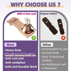 Alise Keyed Hasp Lock, 3 Inch Safety Packlock Clasp Hasp Lock Latch - Image 7
