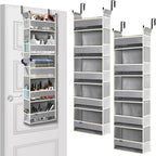 2 Pack Over The Door Hanging Organizer 5-Shelves and 10 Side Pockets, Over The by ROOMTALK