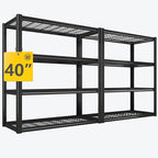 REIBII 40" W Garage Shelving 2240 LBS Storage Shelves Adjustable Metal Shelving by REIBII