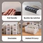 IRIS USA 54 Qt Stackable Plastic Storage Bins - Image 3