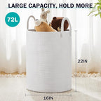 Woven Rope Laundry Hamper Basket by YOUDENOVA, 72L Tall Luandry Basket - Image 3