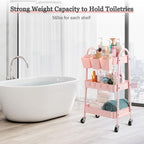 Danpinera 3-Tier Rolling Cart, Metal Storage Cart - Image 6