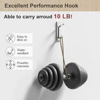Wall Hooks for Coat and Towel: 13LB Adhesive Door Hanger Stick on - Image 2