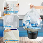 55-60 Gallon Trash Bags, Heavy Duty Clear Plastic Recycling Garbage Bags - Image 4