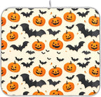 Halloween Black Bat Dish Drying Mat by Wamika