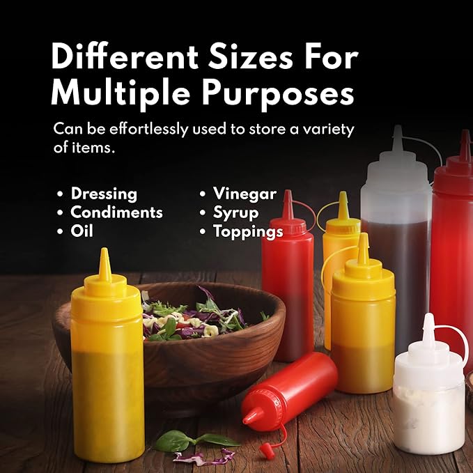 New Star Foodservice 26238 Squeeze Bottles, Wide Mouth, 24 oz - Image 9