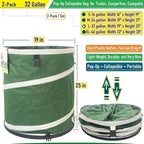 2-Pack 32 Gallon Collapsible Trash Can Solid Bottom - Image 5