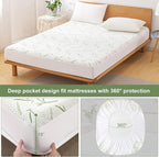 Twin Mattress Protector Waterproof Mattress Pad Washable Bamboo Rayon Mattress - Image 5