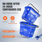 VEVOR Shopping Carts with Handles, 39L Plastic Rolling Shopping Basket with - Image 2