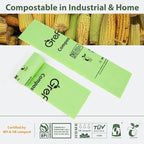 GreFusion Compostable Bags for Kitchen Compost Bin, 1.2 Gallon, Certified by - Image 5