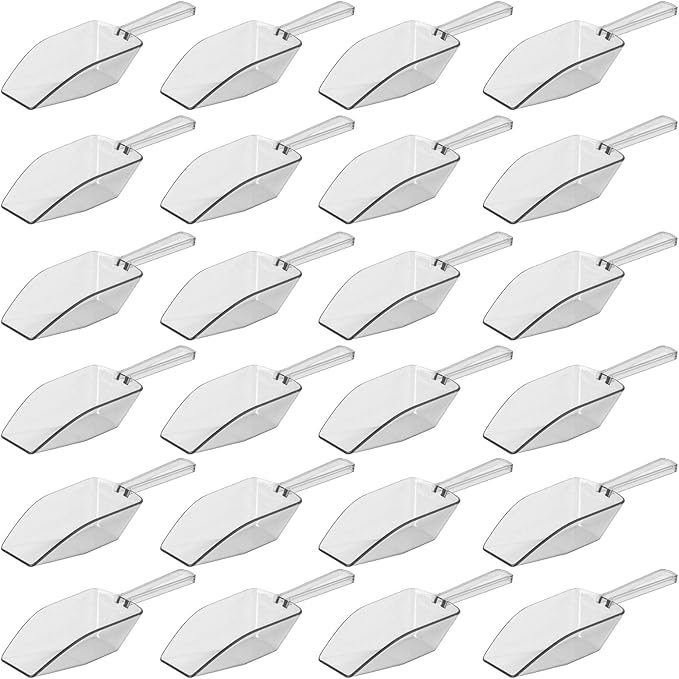 Clear Mini Plastic Acrylic Scoops 24 Pcs | 5.5” Kitchen Scoop | Wedding by Anapoliz