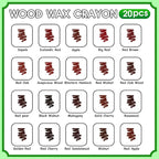 Furniture Markers Touch Up, 20 Colors Wood Filler Sticks, Wood Wax Crayons - Image 2