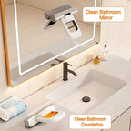 Mini Foldable Desktop Mop, Sponge Mop Wet and Dry Use Cleaning System, - Image 5