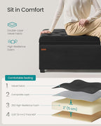 SONGMICS Velvet Storage Ottoman Bench, Foot Rest - Image 5
