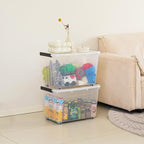 Citylife 82 QT Clear Plastic Storage Bins - Image 2